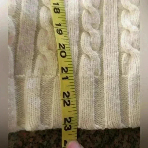VTG GAP Stretch Braided Off White Wool Sweater Women Large - Picture 7 of 8